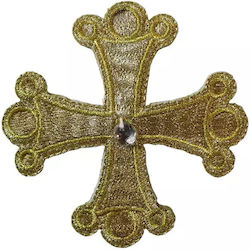 Dekoratives Kreuz für DIY-Bastelprojekte Gold 8.5x8.5cm.