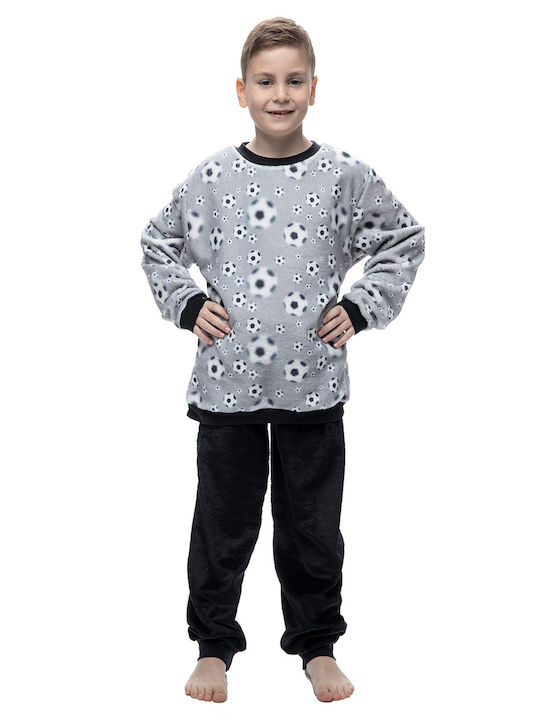 Galaxy Kids Pyjamas Winter Fleece grey