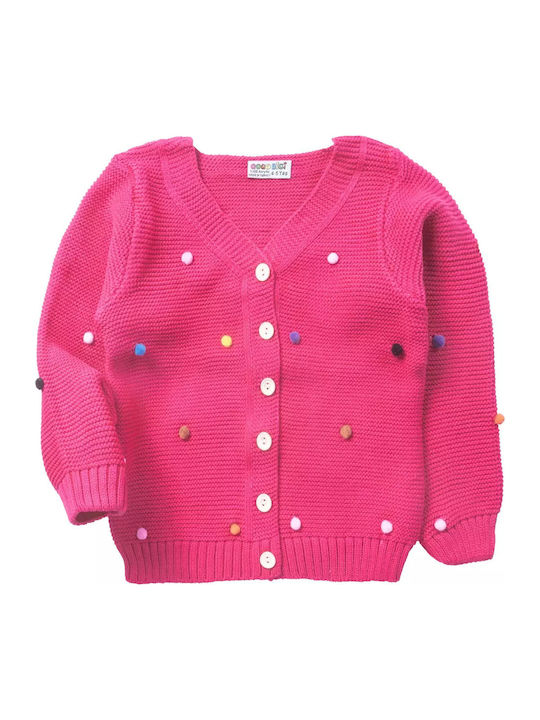 Kinderstrickjacke Gestrickt fuchsia