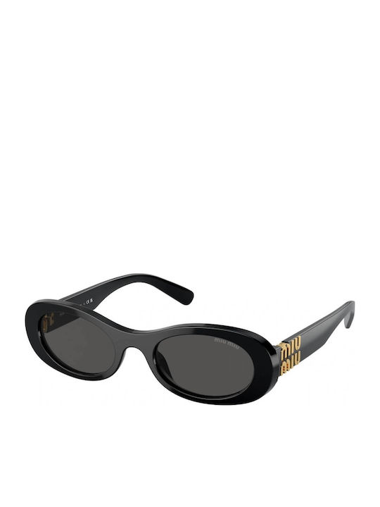 Miu Miu Unisex Sunglasses With Black Horn-Rimmed Frame And Grey Lens MU06ZS 1AB5S0