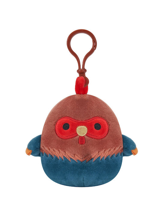 Jazwares Keychain Brown and Blue Rooster Fabric Red
