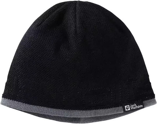 Beanie Unisex Σκούφος Πλεκτός σε Μαύρο χρώμα