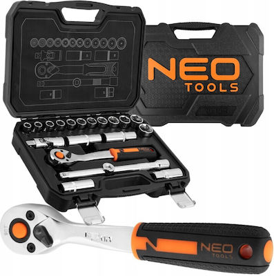 Neo Tools Set de chei tubulare și clichet 1\2" 20buc