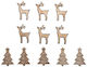 Rayher Holz Dekoration 10Stück (Verschiedene Designs)