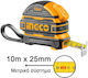 Ingco Tape Measure with Auto-Rewind 25mm x 10m