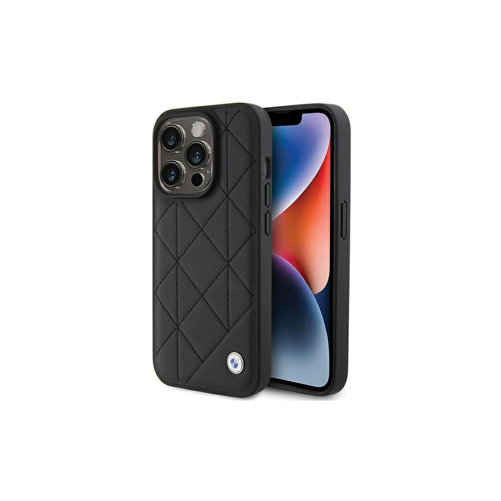 BMW Quilted Back Cover Δερμάτινο Μαύρο (iPhone 15 Pro Max ...