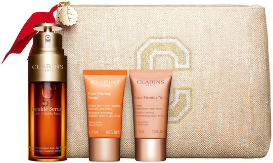 Clarins Double Serum & Extra-Firming Комплект За Грижа За Стягане На Кожата 4 Бр