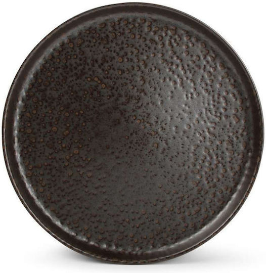 Salt & Pepper Tabo Tabo Plate Shallow Ceramic Brown with Diameter 28cm