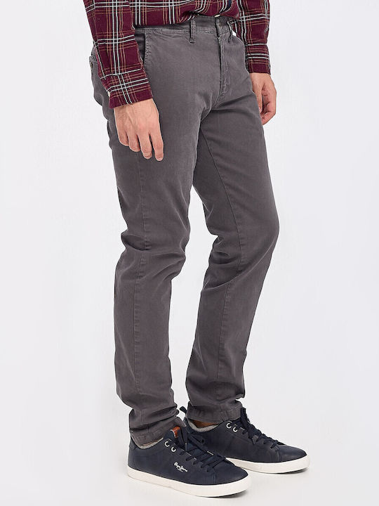 Rook Men's Trousers Chinos Elastic Slim Fit Grey