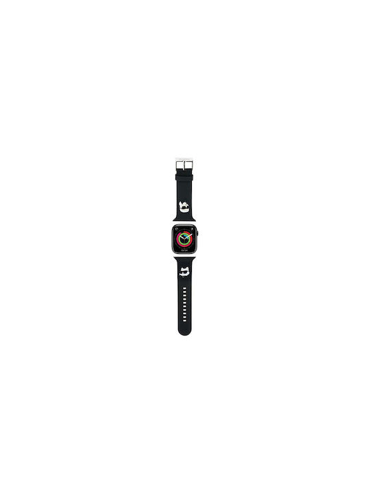 Karl Lagerfeld Heads Curea Silicon Negru (Apple Watch 38/40/41 mm)