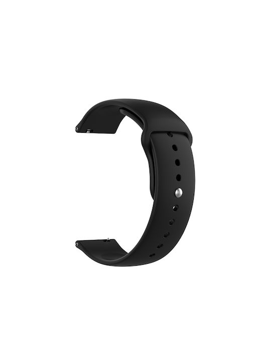 With Internal Clasp Strap Silicone Black (Garmin Vivoactive 4S, Vivomove 3S)