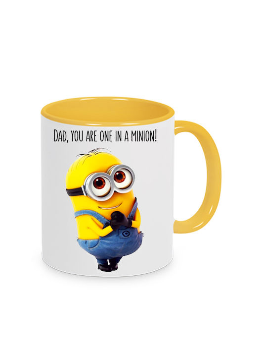 Καλύτερο Μπαμπά Minions Dad Κούπα Κεραμική Λευκή 330ml