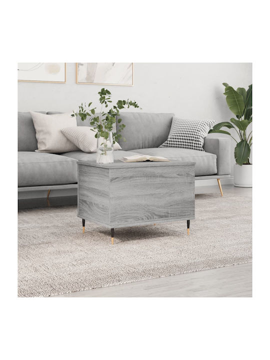 Square Wooden Coffee Table with Lift Top Γκρι S...