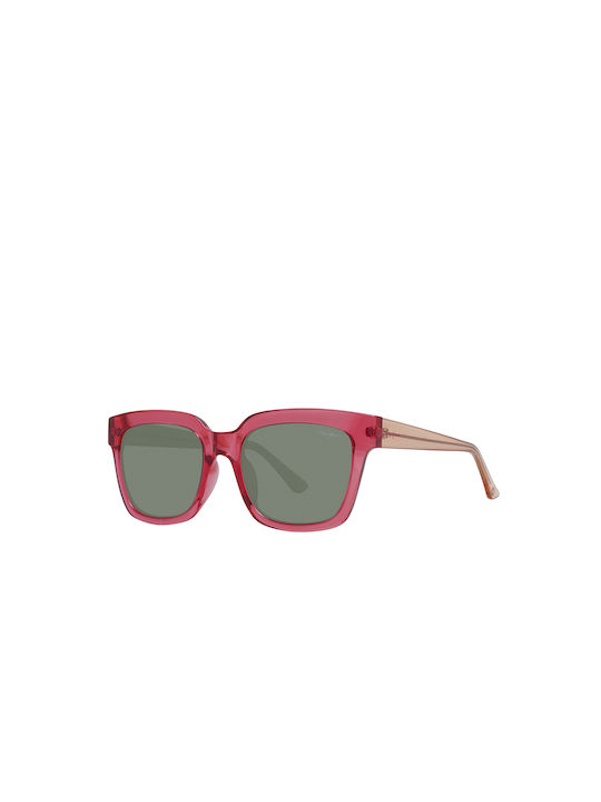 Pepe Jeans Olenna Women's Sunglasses with Red Plastic Frame and Green Lens PJ3794-C7