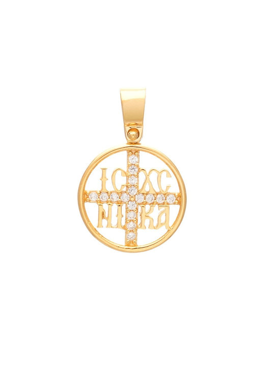 Senzio Belibasakis Charm Talisman Constantine from Gold 14K with Zircon