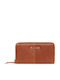 Large Leather Women's Wallet Classic Tabac Brown