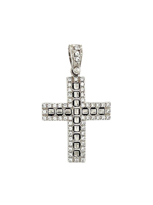 Xryseio Women's White Gold Cross 14K