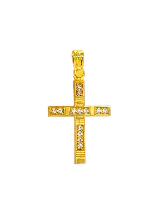 Xryseio Damen Gold Kreuz 14K