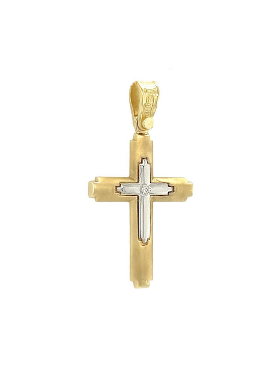 Xryseio Herren Gold Kreuz 14K