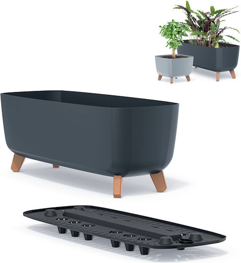 Prosperplast Gracia Case Саксия Пластмаса Въглени 58x24x23.5см.