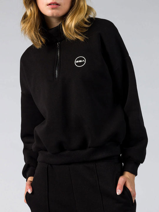 GSA Women's Cropped Hooded Sweatshirt BLACK