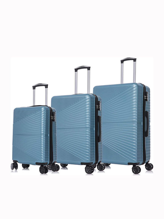 Playbags Βαλίτσες Ταξιδιού Σκληρές Γαλάζιο με 4...