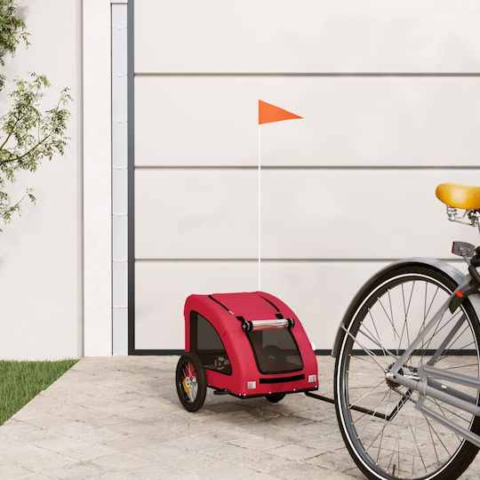 vidaXL Dog Carrying Red Stroller for 30kg Pets L124xW53xH53cm