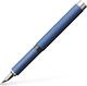 Faber-Castell Calligraphy Pen Fine Blue made of Aluminum with Red Ink