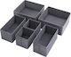 Songmics Stoff Aufbewahrungsbox für Krawatten / Unterwäsche / Gürtel / Socken in Gray Farbe 6Stück