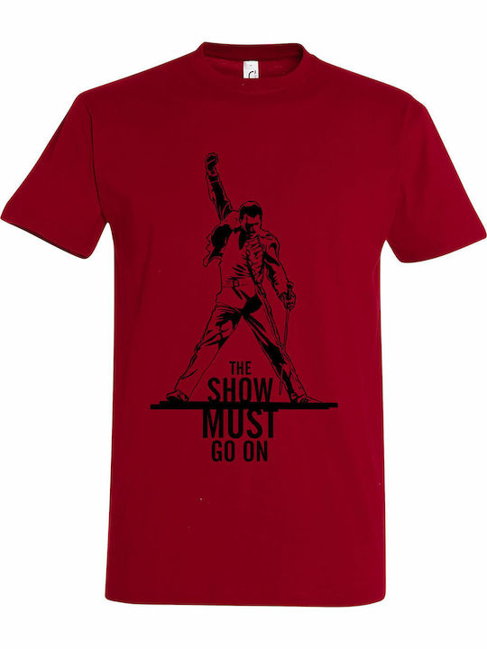 On T-shirt Κόκκινο Βαμβακερό Dark Red