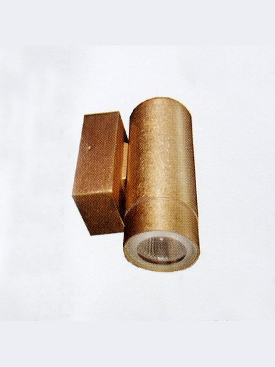KT Lighting Επιτοίχιο Εξωτερικό Σποτ GU10 IP65 Διπλής Δέσμης 3εκ.