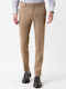 Men's Elastic Beige Chino Trousers