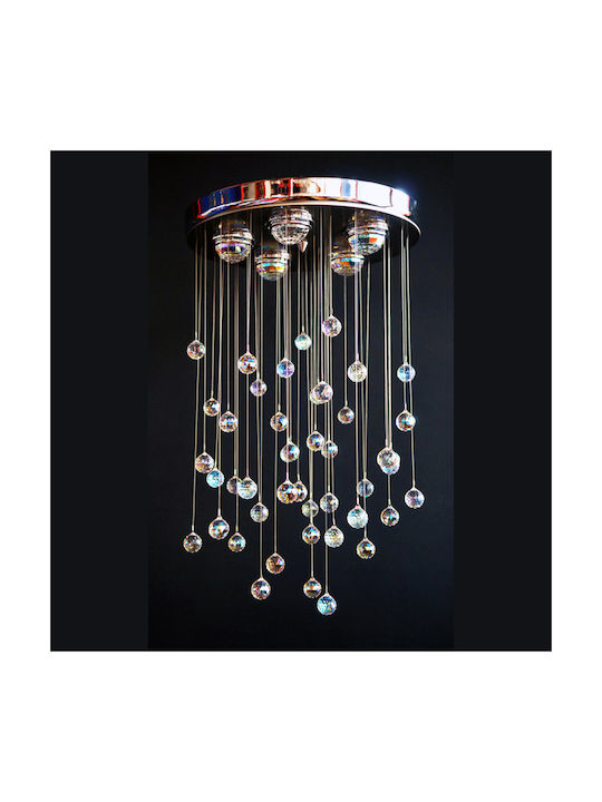 DITS Lighting Полилей с Кристали Сребрист D2-35150-6965-22