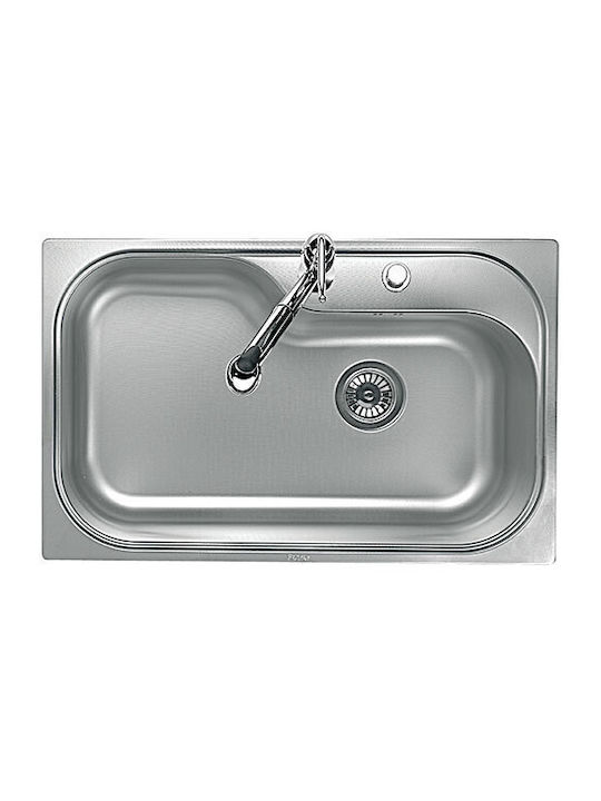 Kolossos Drop-In Spüle Inox Satiniert B79xT50cm Silber