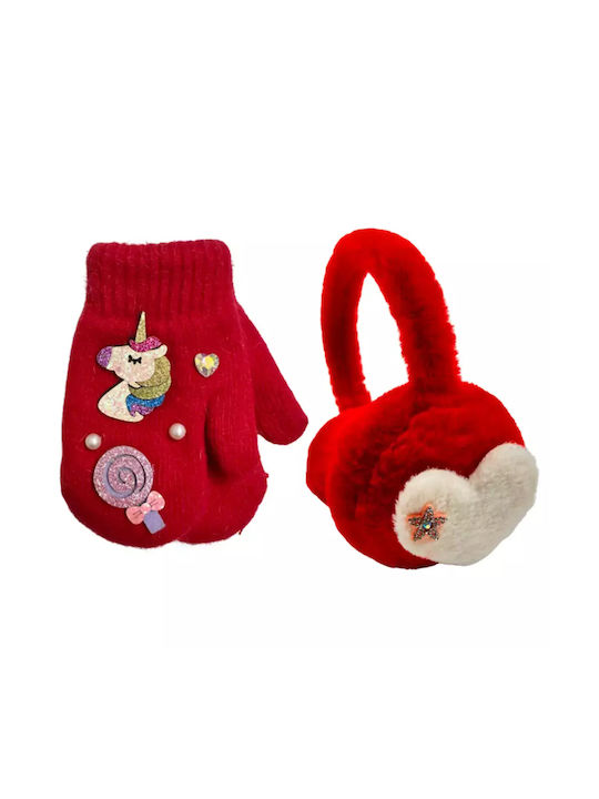 Bode Earmuffs Knitted Red