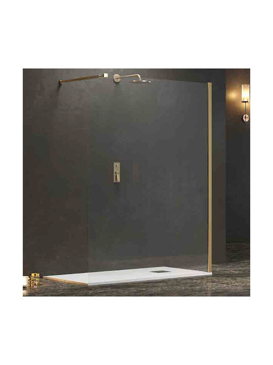 Karag Walkin 1 Shower Screen for Shower 50x200cm Clear Glass Oro