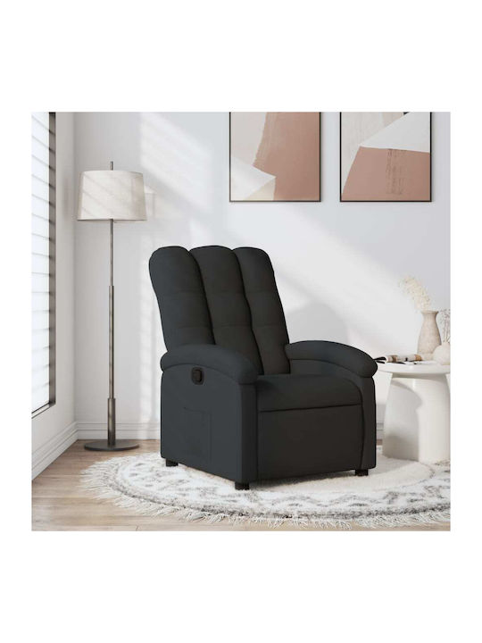 Πολυθρόνα Relax με Υποπόδιο Μαύρη 70x93x101cm