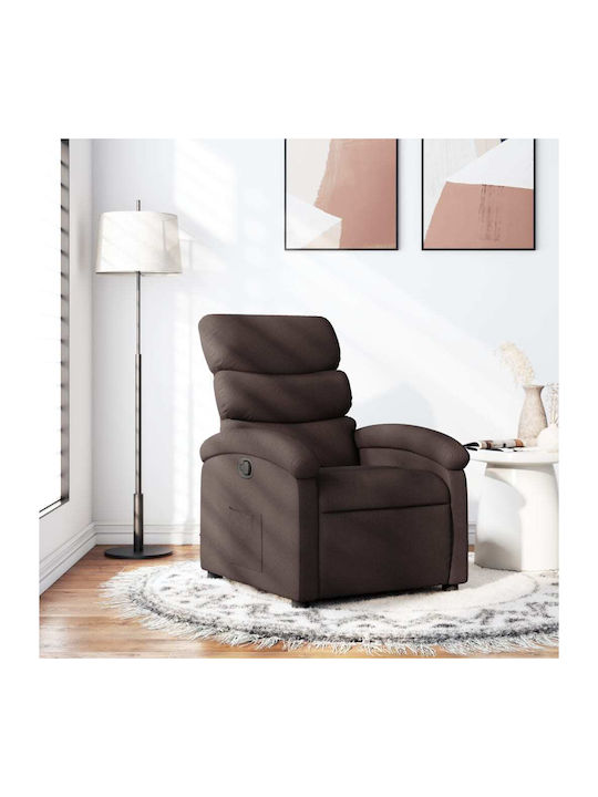 Relax Armchair with Footstool Dark Brown 70x92x...
