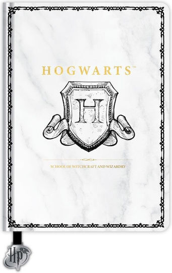 Blue Sky Studios Hogwarts Σημειωματάριο A5 Ριγέ Λευκό