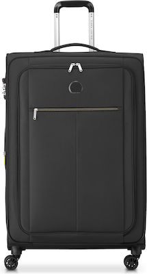 Delsey Pin Up 6 Large Travel Suitcase Black with 4 Wheels Height 79cm