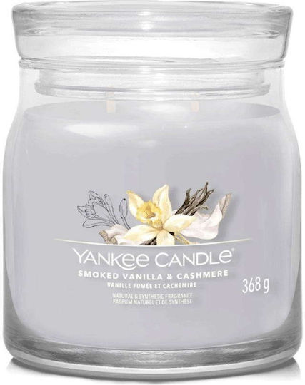 Yankee Candle Signature Aromatische Kerze in Gefäß Geräucherte Vanille & Kaschmir Signature
