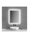 Gloria Rectangular Bathroom Mirror made of Plastic 60x80cm Gold