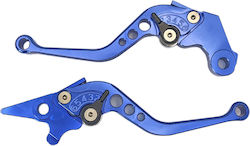 Set of Motorcycle Brake/Clutch Levers Adjustable for Honda GTR 150 Blue MAN9966