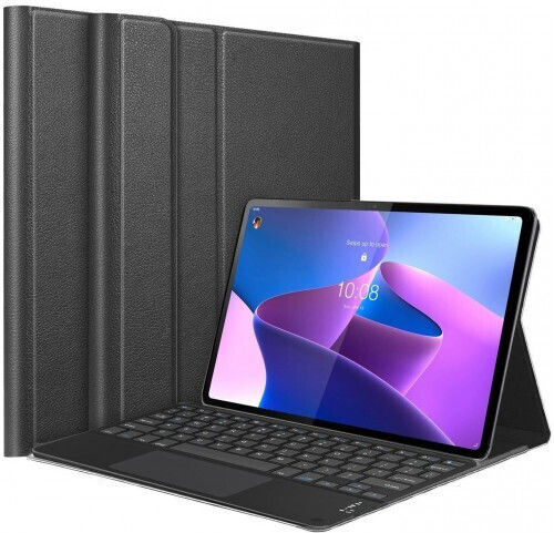 Flip Cover mit Tastatur Englisch US Schwarz für Lenovo Tab P12 12.7"