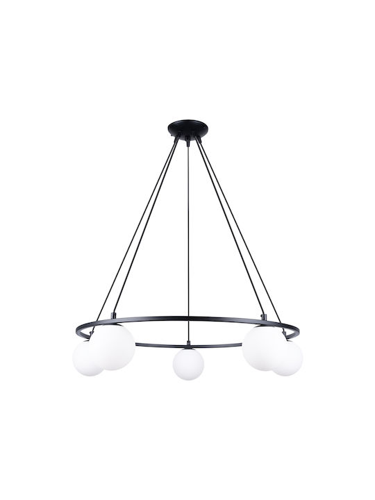 Sollux 5 Pendant Light Three-Light for Socket G9 Black