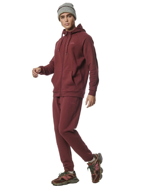 Body Action Sweatpants with Elastic Burgundy