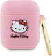 Hello Kitty Hülle Silikon in Rosa Farbe für Apple AirPods 1 / AirPods 2
