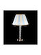 DITS Lighting Crystal Table Lamp for Socket E27 with White Shade and Silver Base