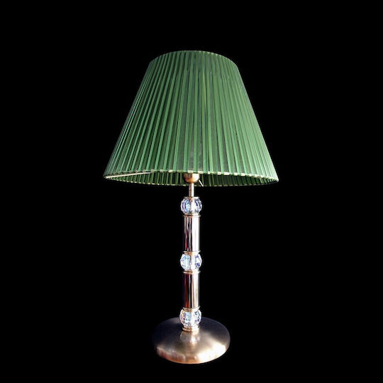 DITS Lighting Crystal Table Lamp with Green Shade