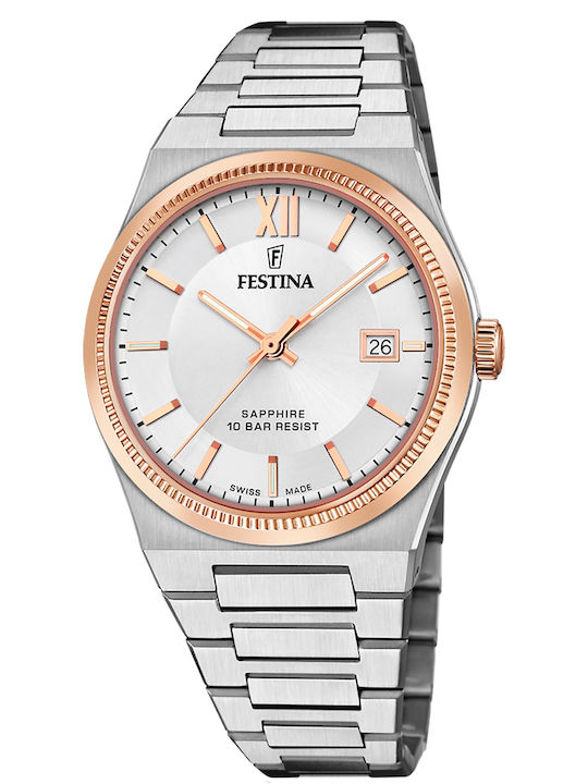 Festina Watch Battery with Metal Bracelet